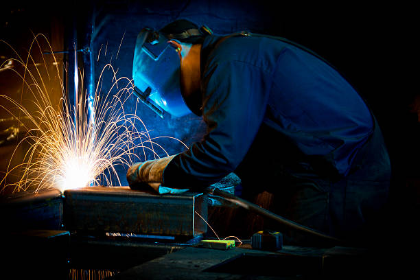 a welder fabricating structural steel